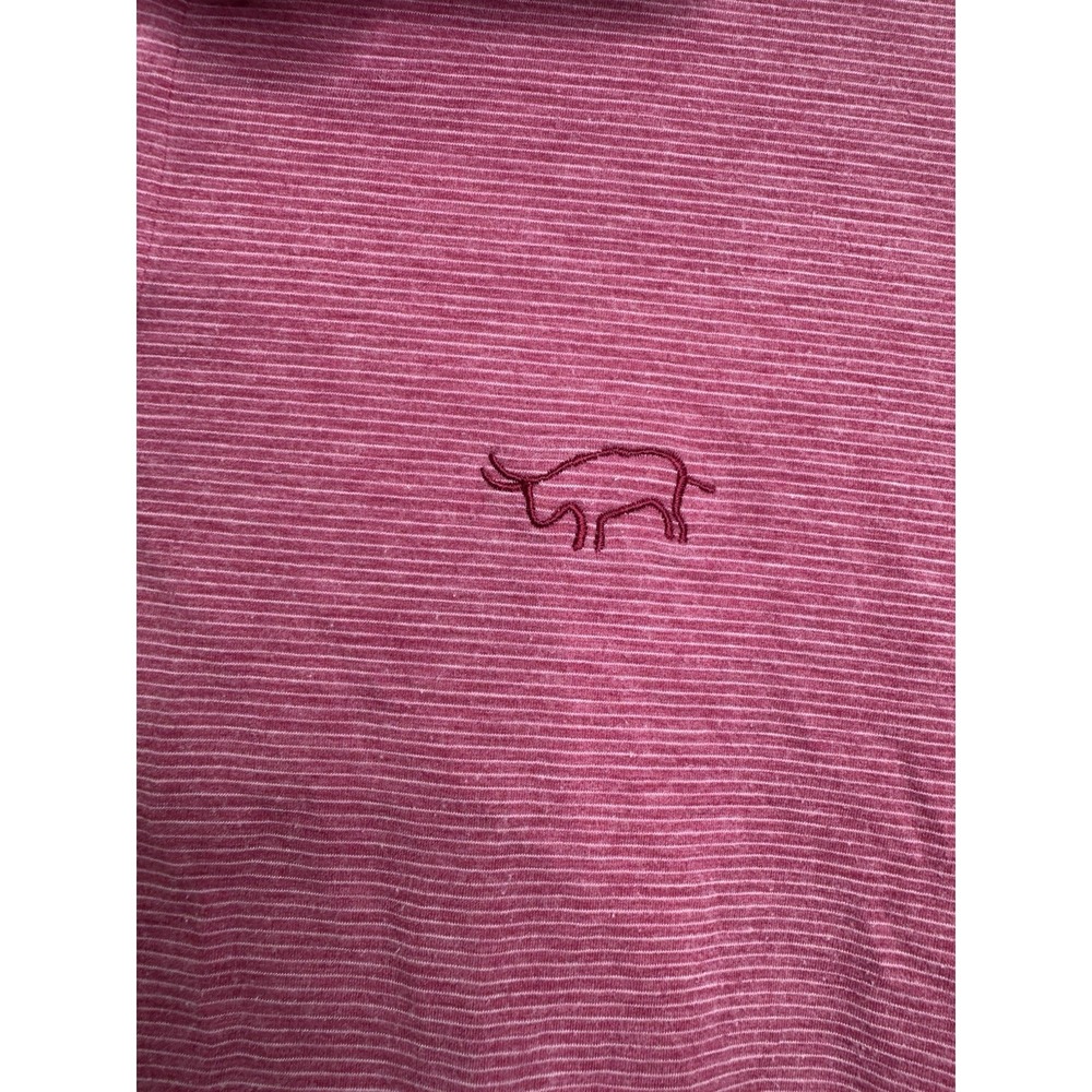 Peter Millar Polo Shirt Mens Large Pink Striped Pima Cotton Silk Golf Casual - Picture 2 of 8